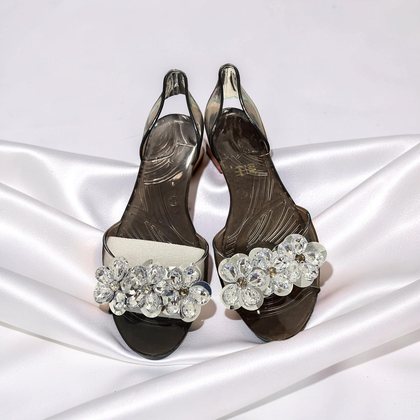 Rhinestone Jelly Shoes