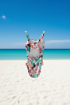Tropical Palm Print Swimsuit