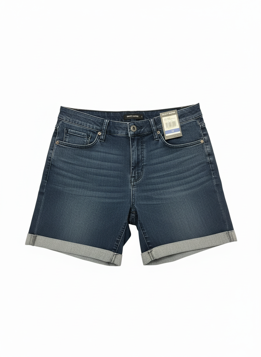 DKNY Dark Blue Denim Jean Shorts