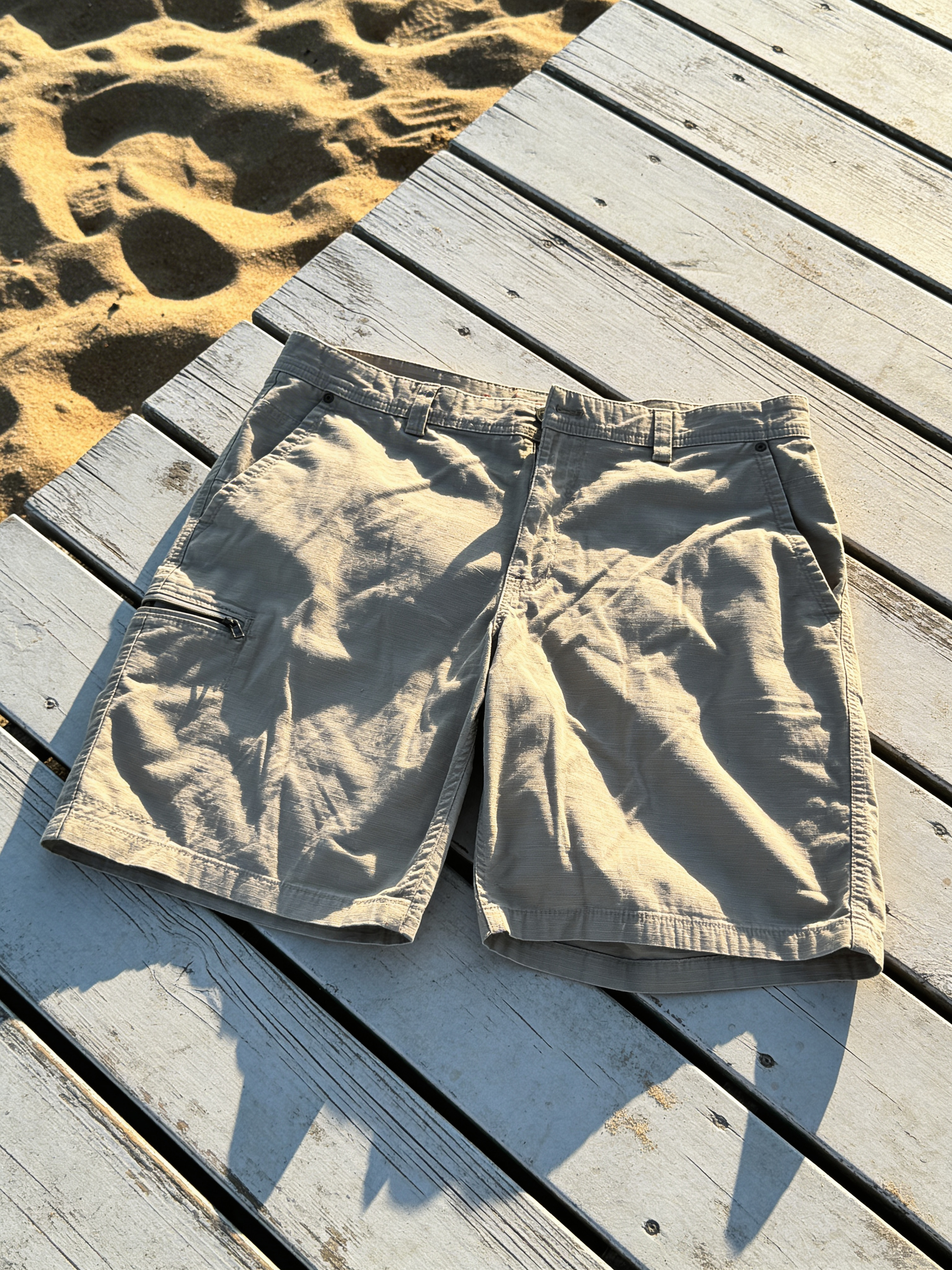 Men's Khaki Utility Shorts